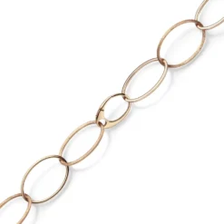 24mm Phantasie Kette Collier aus 585 Gold Rotgold matt glänzend 50cm