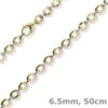6,5mm Phantasie-Kette Collier 585 Gold Gelbgold Weißgold bicolor 50cm glänzend