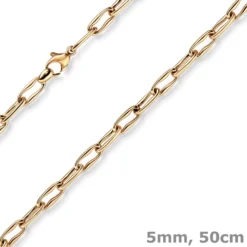 5mm Phantasiekette Halskette Collier aus 585 Gold Rotgold 50cm