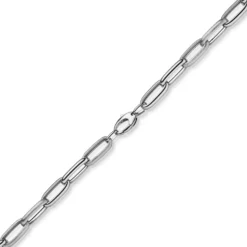 9mm Phantasie Kette Halskette Collier aus 585 Gold Weißgold matt/glänzend 45cm