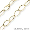 16,5mm Phantasie-Kette Halskette Collier aus 585 Gold Gelbgold 60cm