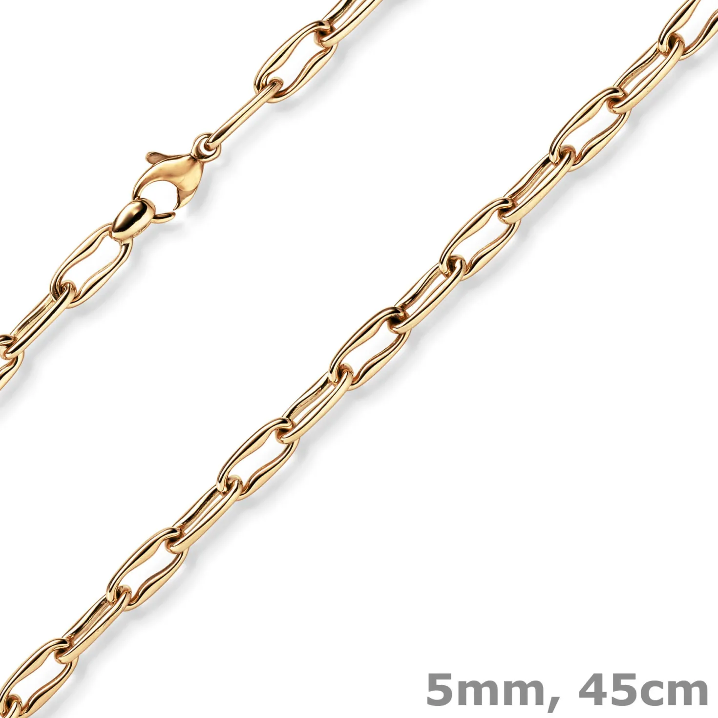 5mm Phantasiekette Halskette Collier aus 585 Gold Rotgold 45cm