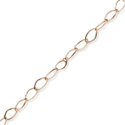 16,5mm Phantasie-Kette Halskette Collier aus 585 Gold Rotgold 60cm