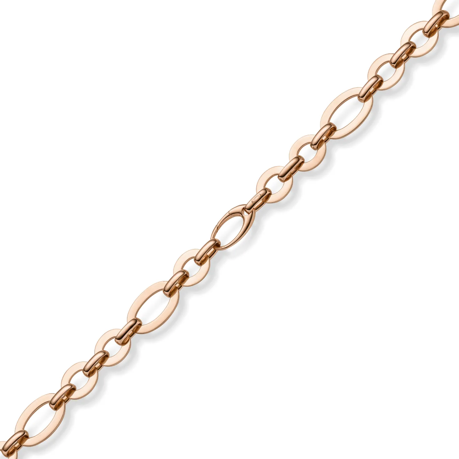 18,5mm Phantasie-Kette Halskette ovale Kettenglieder 585 Gold Rotgold 50cm