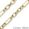 11mm Phantasie Kette Halskette Collier aus 585 Gold Gelbgold 50cm