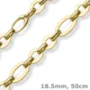 18,5mm Phantasie-Kette Halskette ovale Kettenglieder 585 Gold Gelbgold 50cm