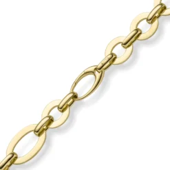 18,5mm Phantasie-Kette Halskette ovale Kettenglieder 585 Gold Gelbgold 50cm