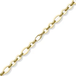 18,5mm Phantasie-Kette Halskette ovale Kettenglieder 585 Gold Gelbgold 50cm
