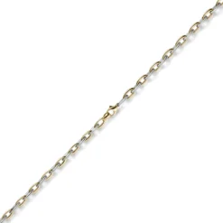 5mm Phantasiekette Halskette Collier aus 585 Gold Gelbgold Weißgold bicolor 50cm