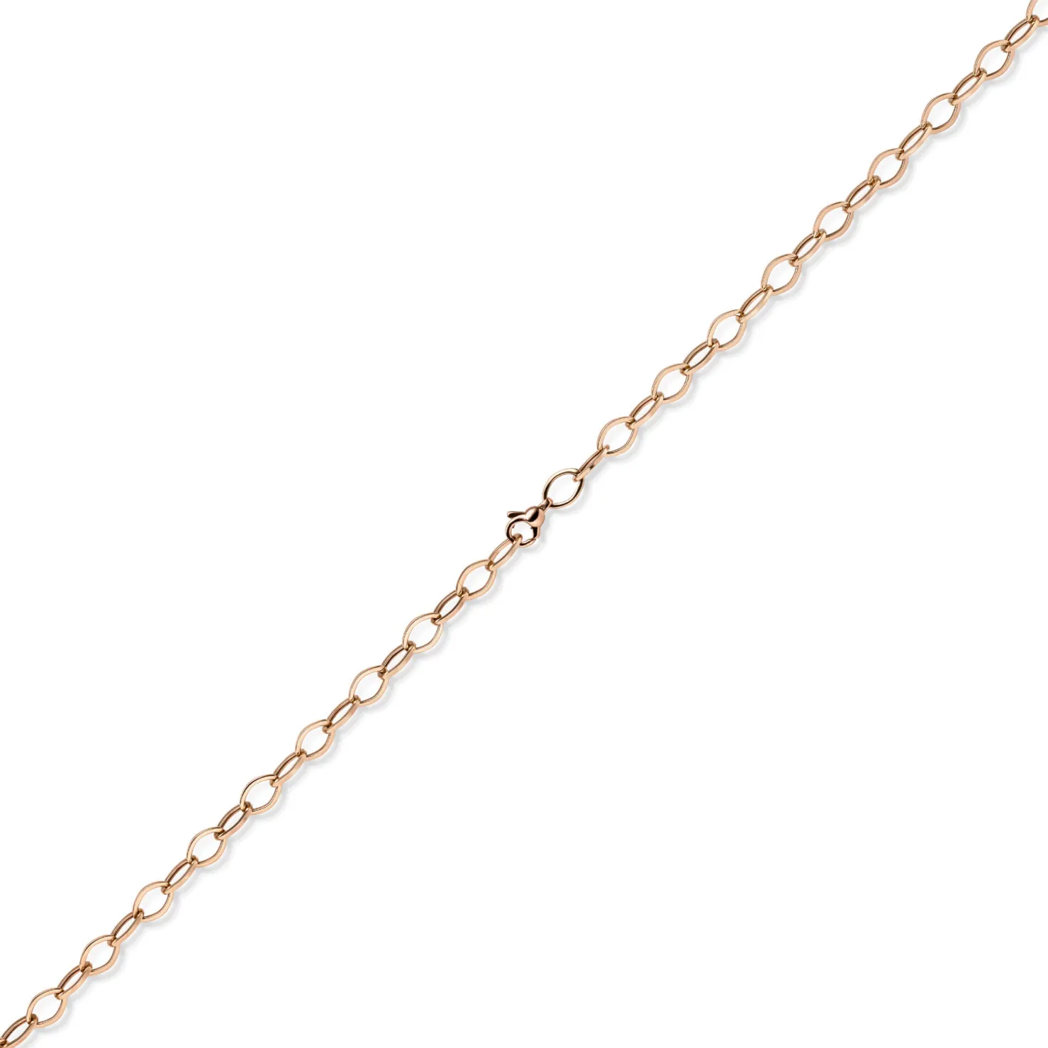 7mm Phantasie-Kette Halskette Collier aus 585 Gold Rotgold glänzend 45cm