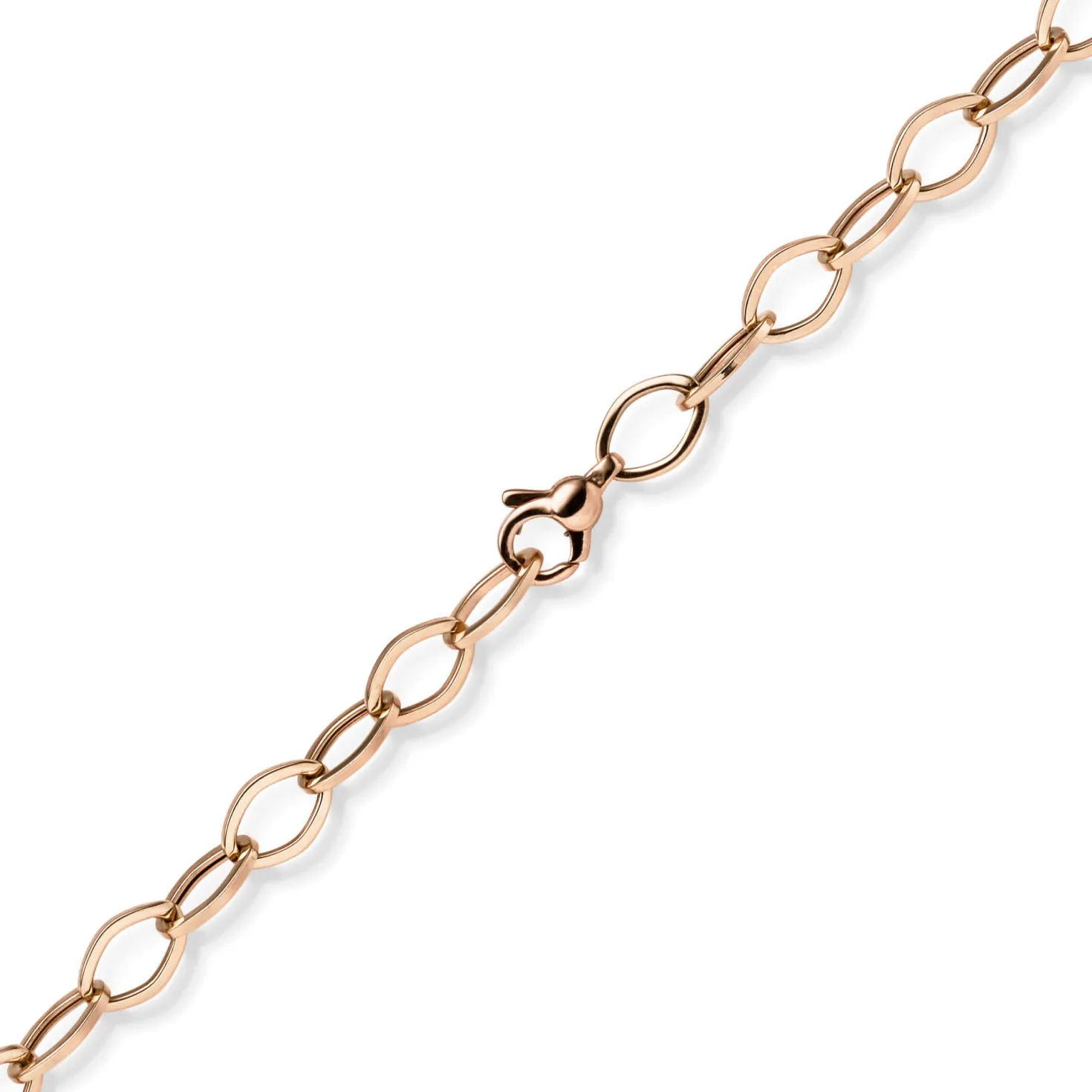 7mm Phantasie-Kette Halskette Collier aus 585 Gold Rotgold glänzend 50cm