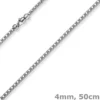 4mm Phantasiekette Halskette Collier aus 585 Gold Weißgold glänzend 50cm