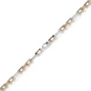 7,5mm Phantasiekette Halskette rechteckig 585 Gold Weißgold Rotgold bicolor 50cm