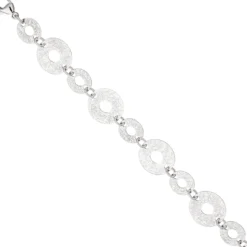 17,1mm Ringel Armband Armkette Armschmuck mit Struktur, 925 Silber, 20cm