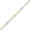 9,5mm Ringel-Armband Armkette aus 585 Gold Gelbgold Weißgold bicolor 21cm