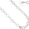17,1mm Ringelkette Collier Silberkette Halskette mit Struktur, 925 Silber, 60cm