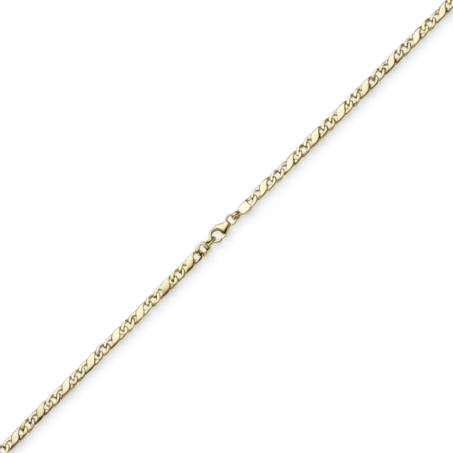3,5mm Rockwellarmband Armkette Armschmuck, 585 Gold Gelbgold, glänzend, 21cm