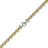12mm Rundanker Armband Armkette aus 585 Gold Gelbgold & Weißgold, 21cm