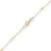1mm Rund-Ankerkette Armband Kugel aus 585 Gold Gelbgold 19cm mit Zwischenöse