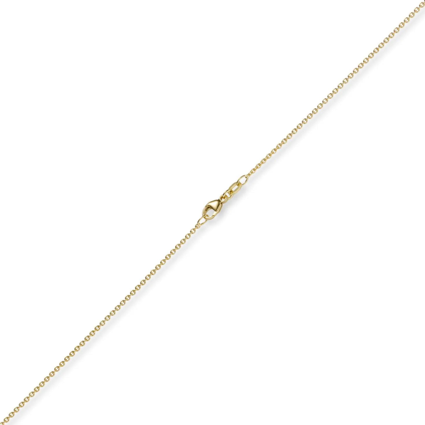 1,5mm Rund-Ankerkette aus 750 Gold Gelbgold Kette Collier Halskette, 45cm