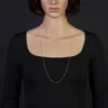 1,5mm Rund-Ankerkette aus 585 Gold Rotgold Kette Collier Halskette, 80cm