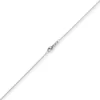 1,1mm Rund-Ankerkette aus 750 Gold Weißgold Kette Collier Halskette, 80cm
