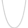 2mm Rund-Ankerkette Collier aus 925 Silber rhodiniert 38cm mit Zwischenöse