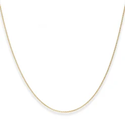 1,1mm Rund-Ankerkette Collier Halskette aus 375 Gold Gelbgold 38cm