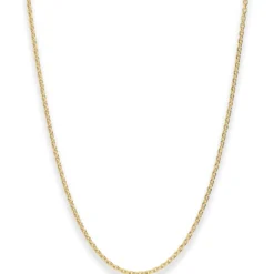 1,5mm Rund-Ankerkette Collier Halskette aus 375 Gold Gelbgold 50cm
