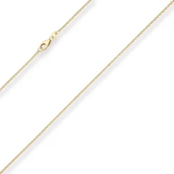 1,5mm Rund-Ankerkette Collier Halskette aus 375 Gold Gelbgold 50cm