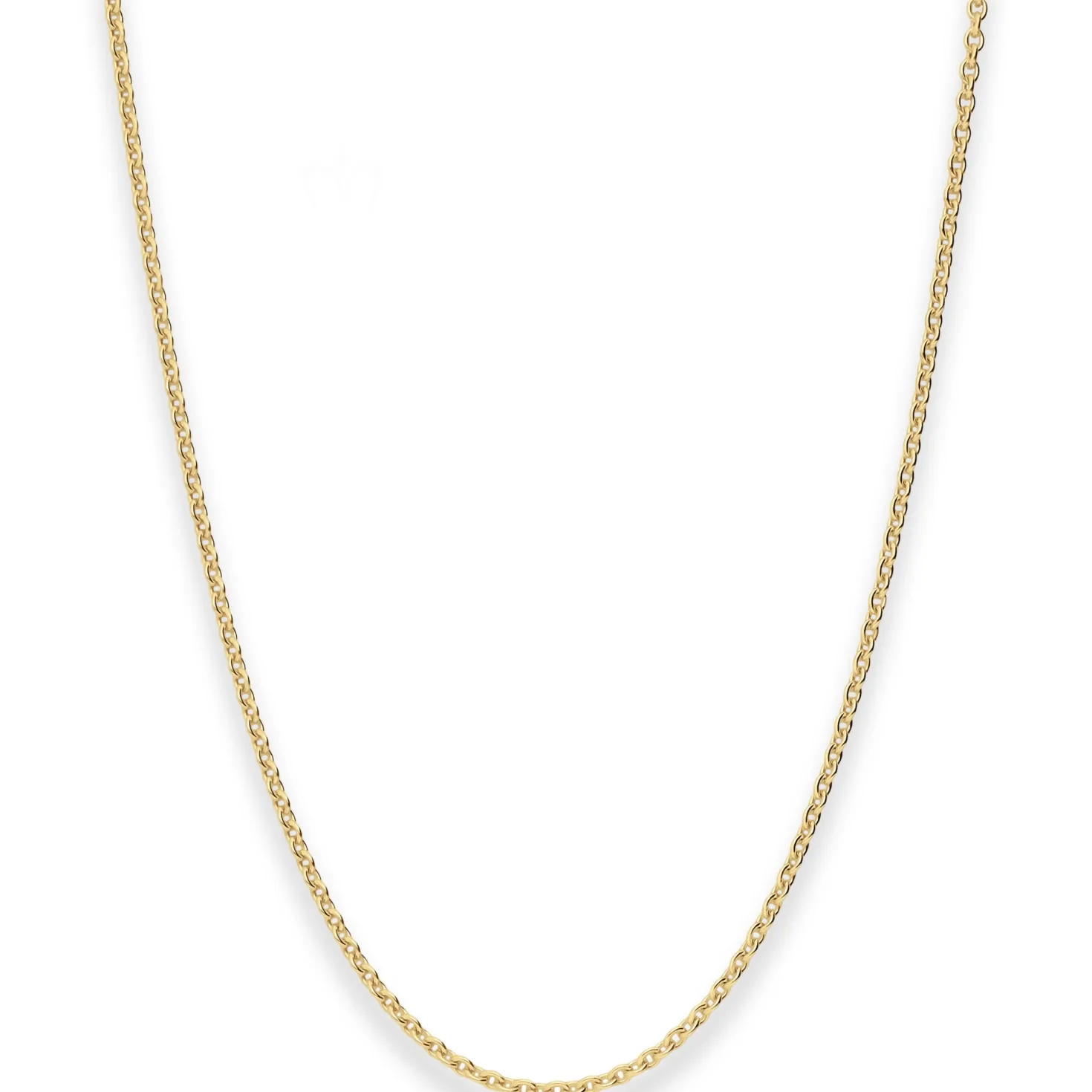 1,5mm Rund-Ankerkette Collier Halskette aus 375 Gold Gelbgold 40cm