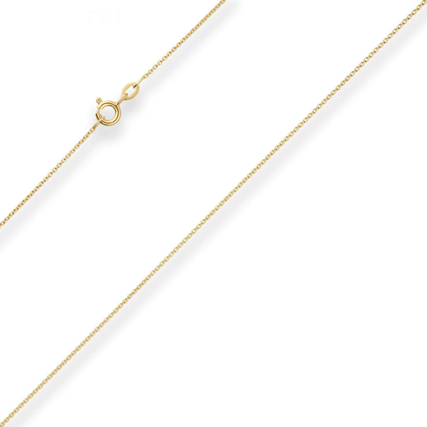 1,1mm Rund-Ankerkette Collier Halskette aus 333 Gold Gelbgold 40cm
