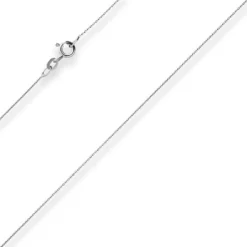 0,8mm Rund-Ankerkette Collier Halskette aus 333 Gold Weißgold 42cm