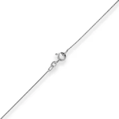 0,8mm Rund-Ankerkette Collier Halskette aus 585 Gold Weißgold 38cm