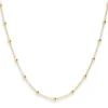 1,3mm Rund-Ankerkette Collier Kugel Halskette aus 585 Gold Gelbgold 45cm