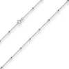 1,3mm Rund-Ankerkette Collier Kugel Halskette aus 925 Silber rhodiniert 50cm