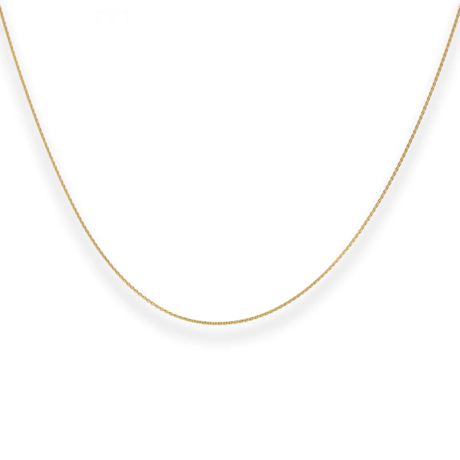 0,8mm Rund-Ankerkette Collier mit Zwischenöse aus 375 Gold Gelbgold 42cm