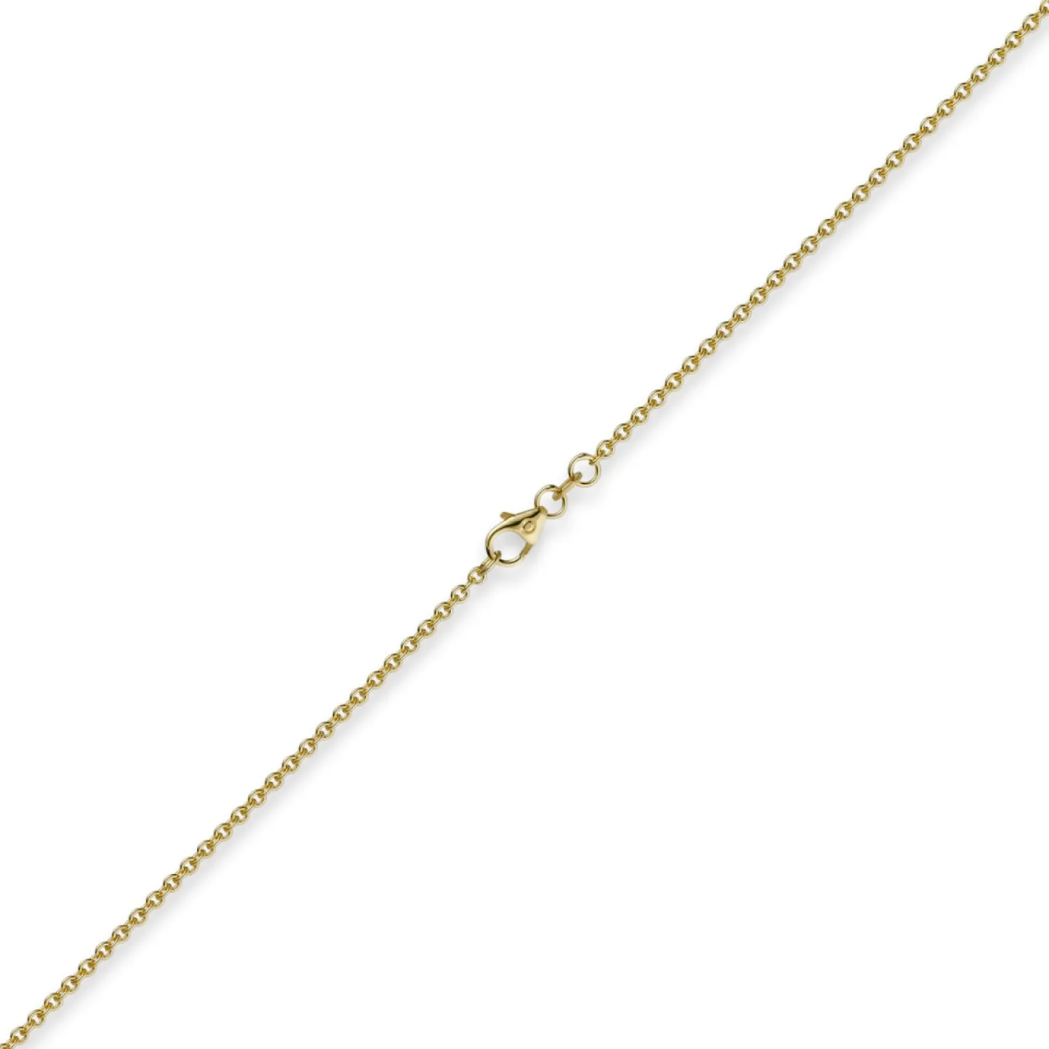 1,9mm Rund-Ankerkette 750 Gold Gelbgold Kette Collier Halskette, 40cm