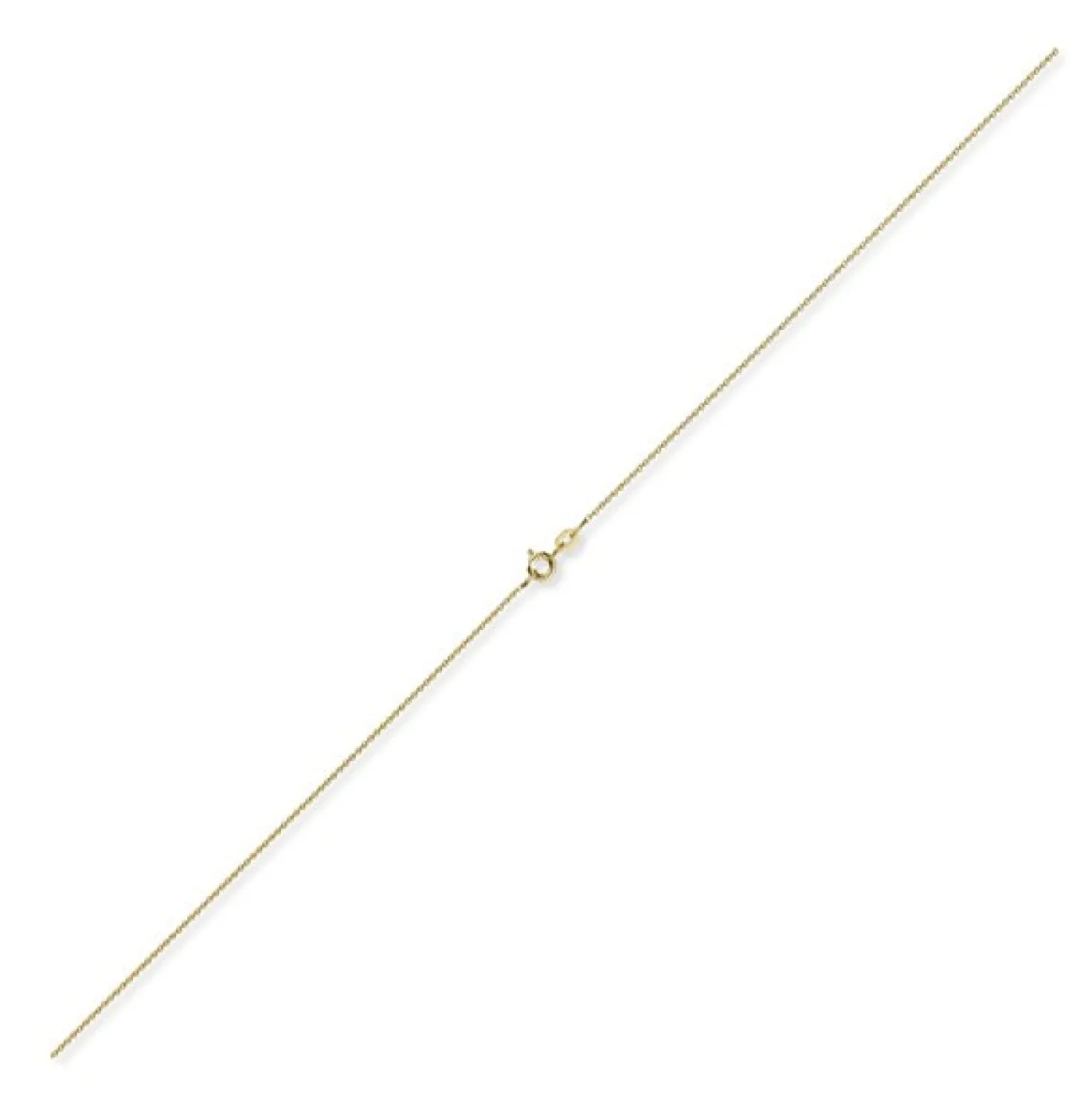 1,1mm Rund-Ankerkette 750 Gold Gelbgold Kette Collier Halskette, 60cm