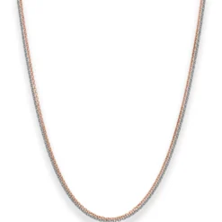 1,6mm Rund-Ankerkette Goldkette Collier Halskette aus 585 Gold rot/weiß 45cm