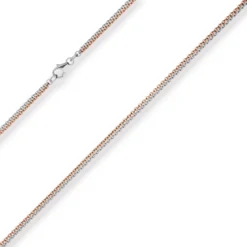 1,6mm Rund-Ankerkette Goldkette Collier Halskette aus 585 Gold rot/weiß 45cm