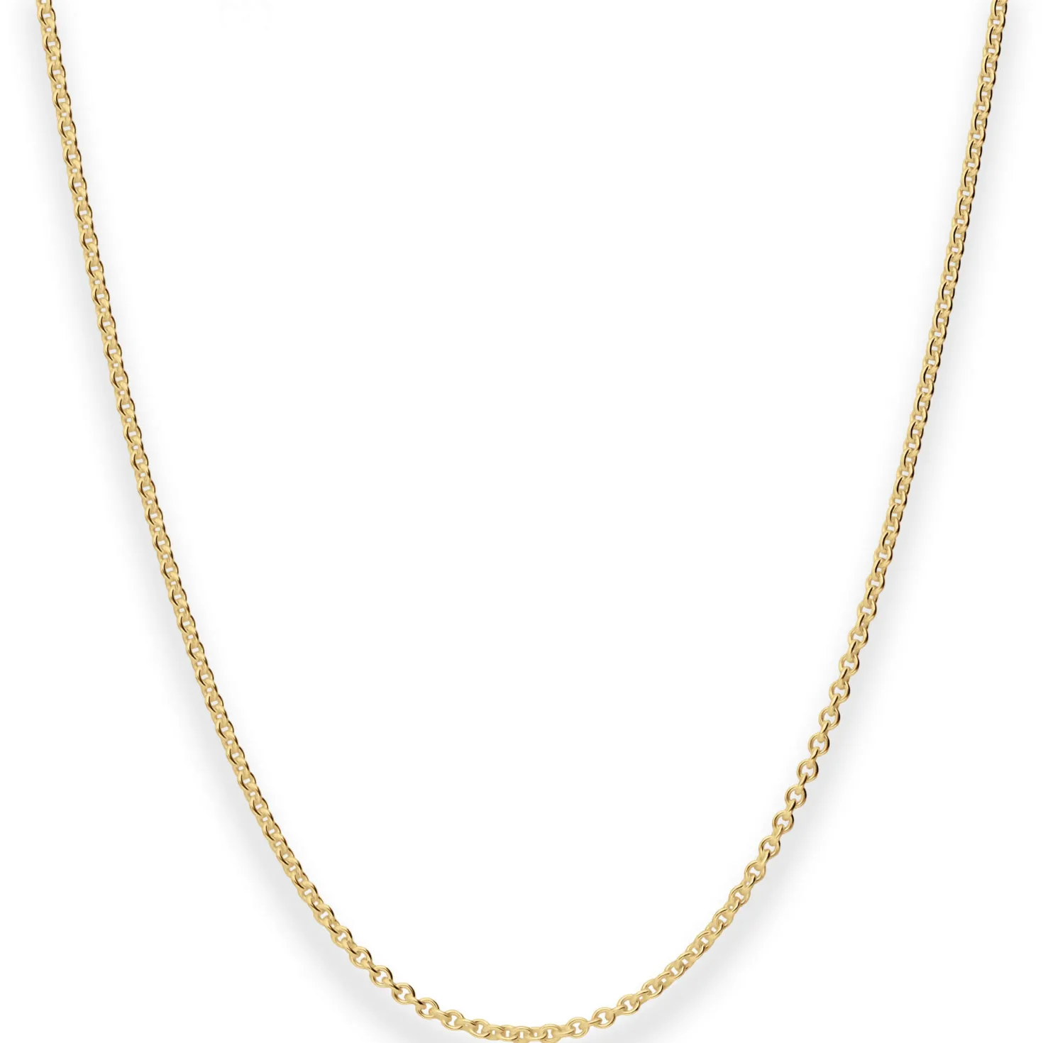 2mm Rund-Ankerkette Goldkette Collier Halskette aus 375 Gold Gelbgold 45cm