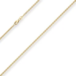 2,4mm Rund-Ankerkette Goldkette Collier Halskette aus 333 Gold Gelbgold 50cm