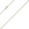 1,3mm Rund-Ankerkette Goldkette Collier Halskette aus 585 Gold Gelbgold 40cm