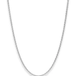 1,5mm Rund-Ankerkette Goldkette Collier Halskette aus 375 Gold Weißgold 60cm
