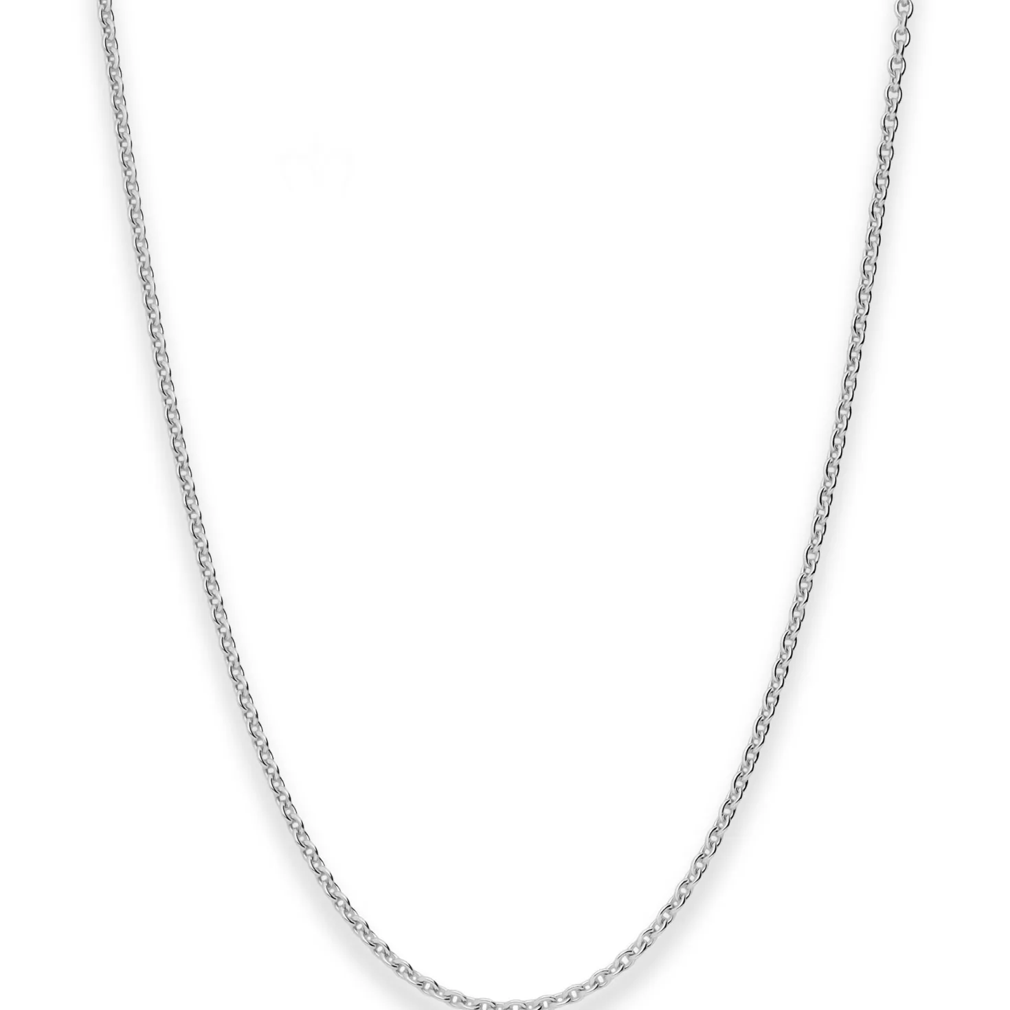 1,5mm Rund-Ankerkette Goldkette Collier Halskette aus 375 Gold Weißgold 60cm