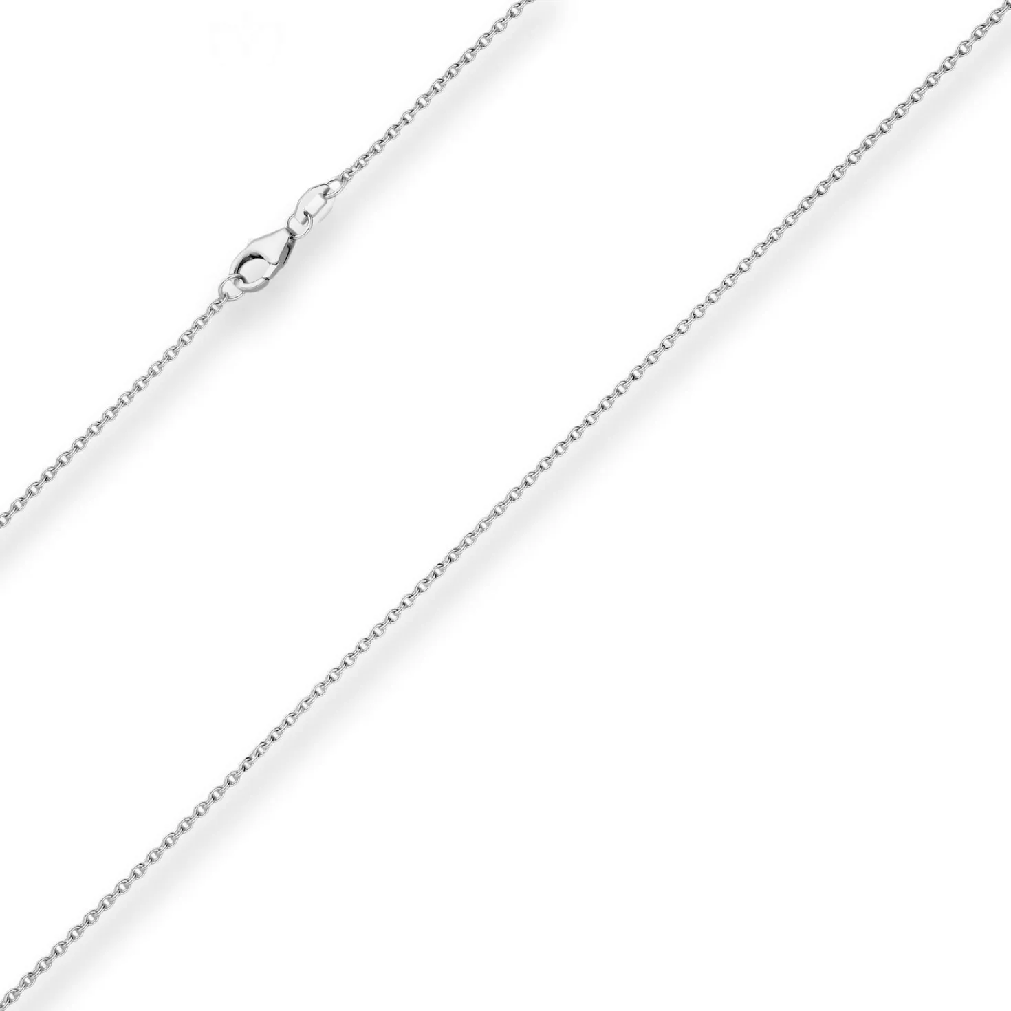 1,5mm Rund-Ankerkette Goldkette Collier Halskette aus 375 Gold Weißgold 60cm