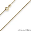 1,5mm Rund-Ankerkette Goldkette Collier Halskette aus 333 Gold Gelbgold 50cm