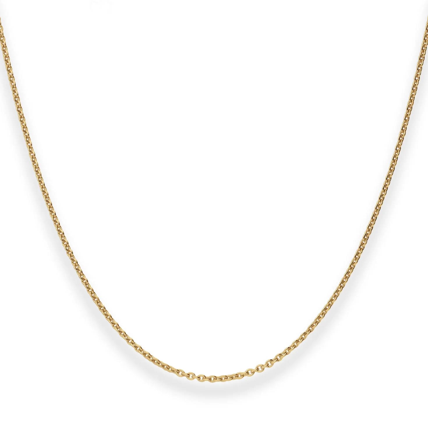 1,3mm Rund-Ankerkette Goldkette Collier Halskette aus 585 Gold Gelbgold 50cm