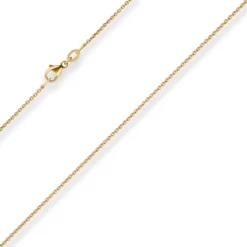 1,3mm Rund-Ankerkette Goldkette Collier Halskette aus 585 Gold Gelbgold 50cm